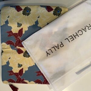 Rachel Pally Floral Zip Pouch in Blue, Yellow & Burgundy